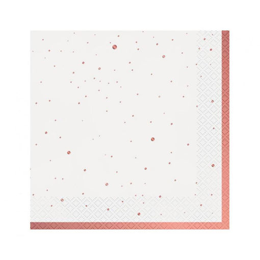 Picture of CELEBRATE ROSE GOLD PAPER NAPKINS 33X33CM - 20 PACK